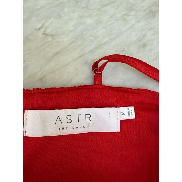 Astr the Label Women's Spaghetti Strap red Lace Sheath Dress Size M - Picture 5 of 9